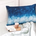 thumbnail image 4 of Honeii Blue Glitter Sparkles Print Pillow Cases,Plush Throw Pillow Covers,Decorative Pillowcase for Sofa, Couch, Living Room-20"x30", 4 of 6