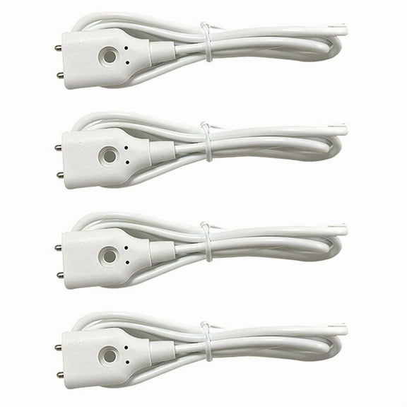4X Water Leakage Alarm Detector with Wired Sensor 1 Meter Cable Water Level Sensor Probe Dual Metal Poles,4 x Wired Type Water Leakage Alarm,White