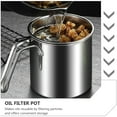 thumbnail image 2 of 1pc 304 Stainless Steel Oil Strainer Pot Oil Strainer and Container (Silver), 2 of 7