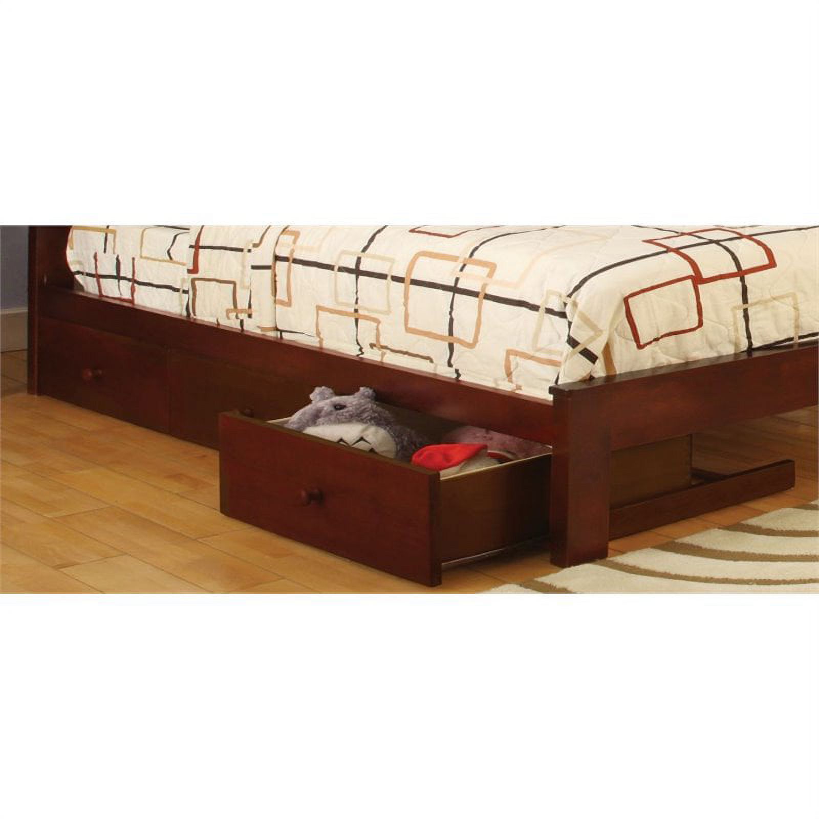 Furniture of America Gosney Cottage Wood Underbed Drawers in Cherry (Set of 3) - image 3 of 4