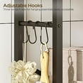 thumbnail image 4 of Over The Toilet Storage, 2-Tier Bathroom Organizer Shelves with Hooks, Multifunctional Vertical The Toilet Shelf Storage Rack for Bathroom, Black, 4 of 13