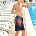 thumbnail image 6 of Cauagu Starry Sky Meditating Fox Print Swim Trunks for Men,Youth Boys Swim Shorts Compression Liner Beach Shorts Boys' Swimming Shorts 7-20 Years Bathing Suit-Small, 6 of 7