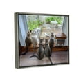 thumbnail image 4 of Stupell Industries Cats Watching Bird at Window Animals & Insects Photography Gray Floater Framed Canvas Art Print Wall Art, 21 x 17, 4 of 10