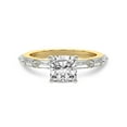 thumbnail image 3 of IGI Certified 1 Carat Cushion Shape Lab Grown Diamond Engagement Ring | 14K Yellow Gold | Kimberly Baguette Side Stone Diamond Ring | FG-VS1-VS2 Quality Friendly Diamonds, 3 of 6