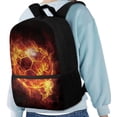 thumbnail image 3 of Uorisanigo Flaming Basketball Printed 17 Inch Kids School Backpack for Girls 10-12 Year School Bag Backpack for Girls Boys Casual Sports Daypack Preschool Kindergarten Elementary SchoolBag, 3 of 6