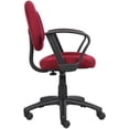 thumbnail image 4 of Scranton & Co Contemporary Fabric Mid Back Ergonomic Office Chair in Red/Black, 4 of 5