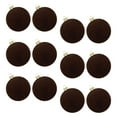 thumbnail image 4 of FVDPWYE 12 Pieces Velvet Christmas Ball Ornaments Christmas Tree Decor Elegant Sturdy Decorative Hanging for Party Home Wedding Decor Coffee, 4 of 9