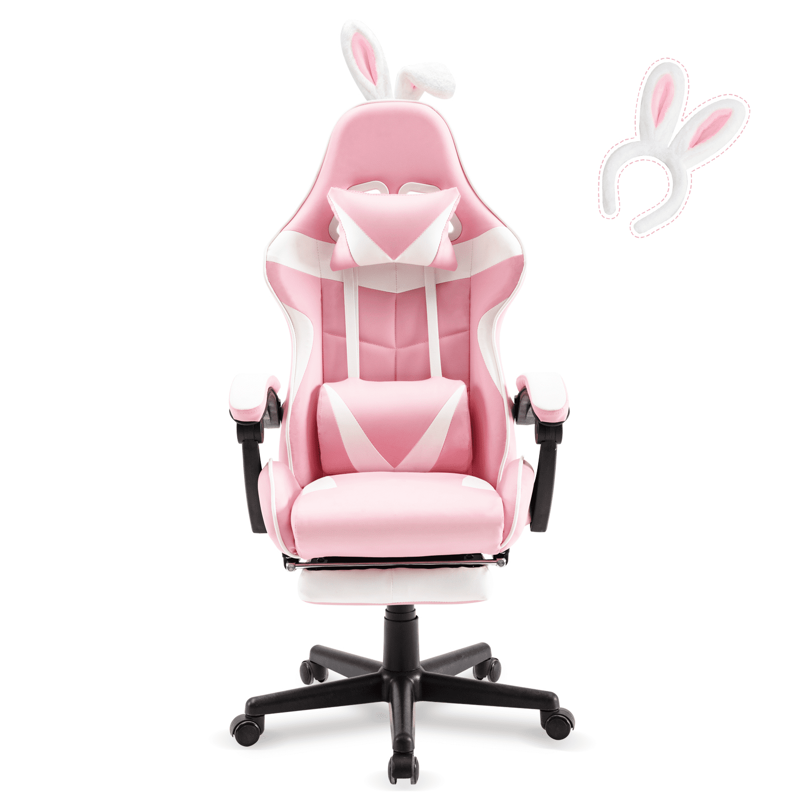 Soontrans Gaming Chair Office Chair with Footrest, High Back Computer