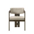 thumbnail image 5 of Miekor Furniture Destin Light Gray Polished Microfiber & Walnut Finish Side Chair (Set of 1) 60303, 5 of 6