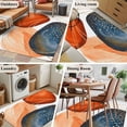 thumbnail image 5 of Hallway Runner Rugs 2.7x5 Ft, Boho Geometric Non Slip Area Rugs for Kitchen Bedroom Entryway, Orange Blue Abstract Patterned Gold Stripes Washable Carpet Runner Rug Floor Mats for Bedroom Home Decor, 5 of 8