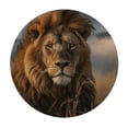 thumbnail image 4 of WYYP A Majestic Lion Round Table Cover 100% Polyester Fiber Tablecloth White, 4 of 8