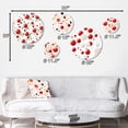 thumbnail image 4 of Designart "Points Rouges et Blancs Classiques" Ensemble d'Art Mural Moderne en Métal de 5 - Ensemble d'Art en Métal Rouge pour Chambre, 4 of 6