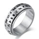 thumbnail image 2 of Anillo de acero de titanio giratorio con texto vikingo nórdico para hombre, joyería para aliviar el estrés y la ansiedad emocional, 2 of 5