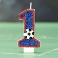 thumbnail image 4 of Blue Number Candles Red Edge Football Design Creative Digital Birthday Cake Decoration, 4 of 5