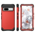 thumbnail image 2 of Dteck Case for Google Pixel 7,Shockproof Rubber Armor Silicone Rugged Case Hybrid Hard Back Phone Cover,Red, 2 of 6