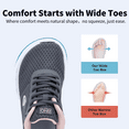 thumbnail image 3 of BROYON Women's Wide Toe Box Walking Shoes with Arch Support for Plantar Fasciitis Comfort Tennis Orthotic Sneakers Wide Width Athletic Footwear US 6-11, 3 of 14