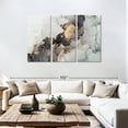 thumbnail image 3 of Elephant Stock Luxury Abstract Wall Art - Horizontal Multi Panel Canvas - Hallway Wall Decor - Abstract Multi Panel - Gray And Gold Decor - 74" x 48", 3 of 8