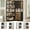Brown, variant on Afuhokles 6 Tier Corner Bookshelf, 70.9" Convertible Tall Bookcase with 6 Fabric Drawers and Metal Doors, Black