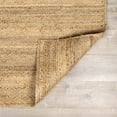 thumbnail image 4 of Hauteloom Shippagan Sea Grass Jute Rug - Natural Fiber Area Rug - Natural Farmhouse Look Carpet - Rattan Wicker Look Carpet - Brown, Light Beige, Cream - 2' x 3', 4 of 14
