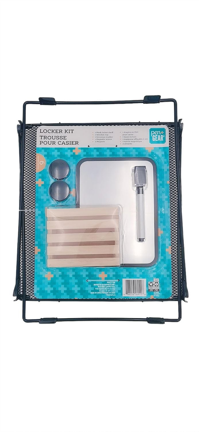 PEN+GEAR 6PC LOCKER KIT  WITH MESH SHELF