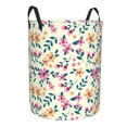 thumbnail image 2 of Fotbe Laundry Hamper With Durable Leather Laundry Basket Cute Flower Thickened Waterproof Round Collapsible Laundry Hamper, Dirty Clothes Laundry Basket, 2 of 8