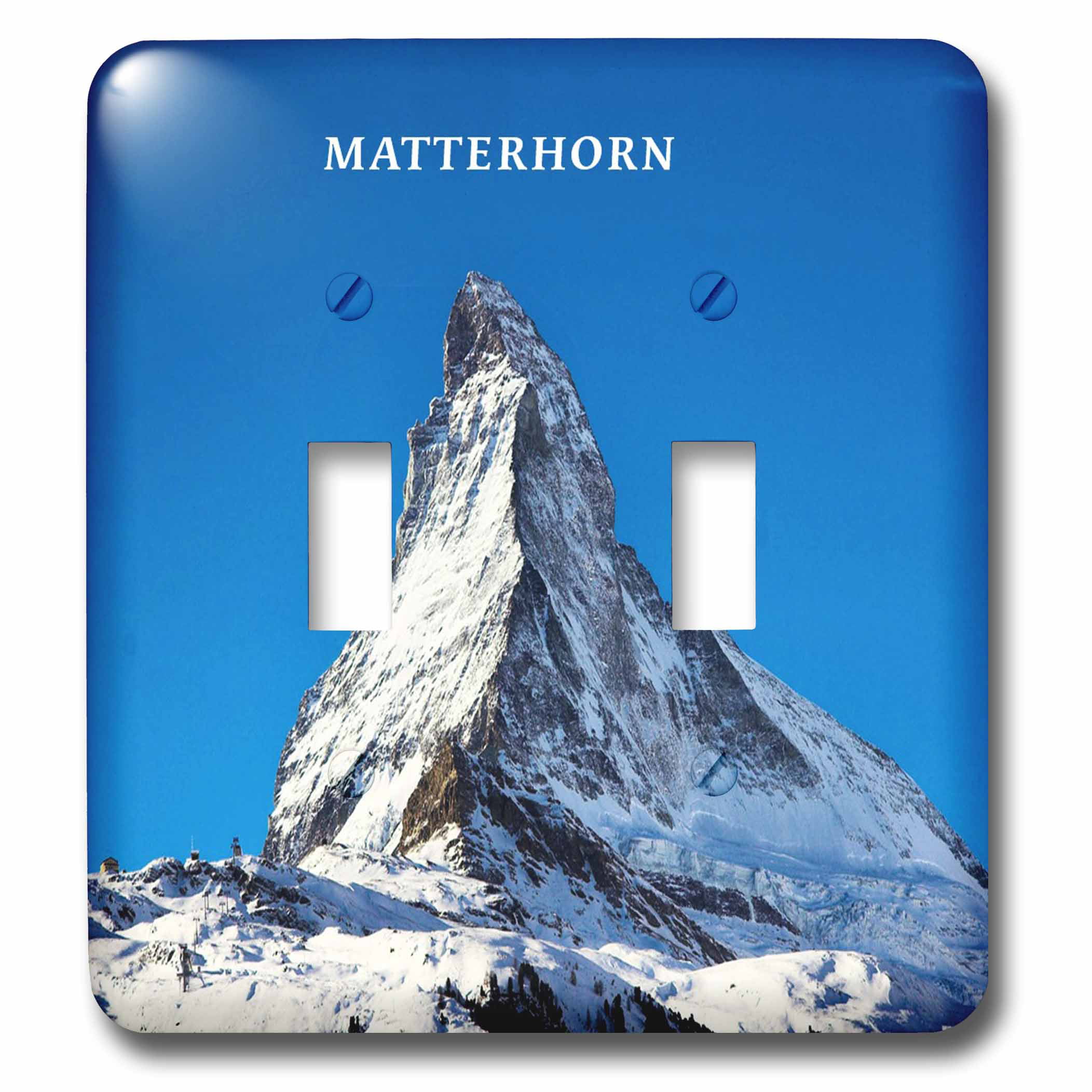 3dRose lsp_187334_1 Matterhorn Looms Over Town Of Zermatt Switzerland Toggle Switch