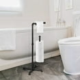 thumbnail image 3 of Toilet Paper Holder Stand, Industrial Fashion Bathroom Mental Black, 3 of 5