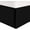 Twilight Black, variant on Mocassi Solid Bed Skirt 1-Piece, 1500 Thread Count Quality, Minimalist Design and Modern Look- Easy Care, Wrinkle and Stain Resistant, King, Twilight Black