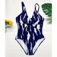 thumbnail image 6 of Ailaofu Women Summer Print Deep V Underwire Bikini Adjustable Shoulder Strap Sports Swimming Swimsuit, 6 of 7