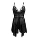 thumbnail image 2 of Gibobby Lenceria para mujer sexy Día de San Valentín Camisón de encaje con tirantes para mujer, lencería fina y sexy con temperamento(Negro, XXL), 2 of 5