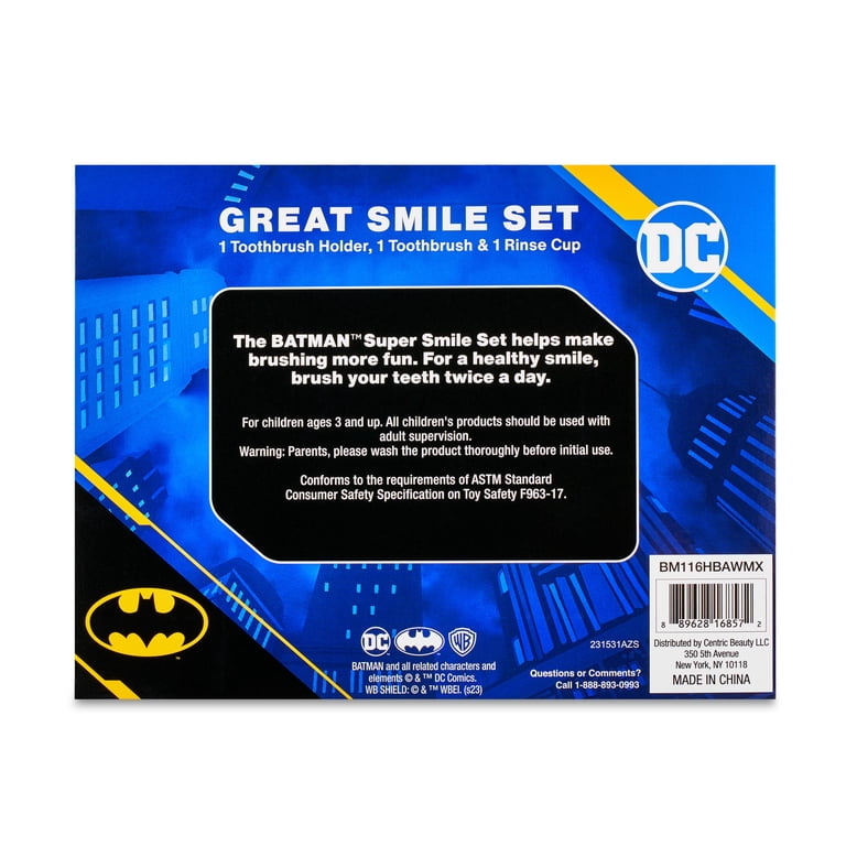 Batman Great Smile 3-Piece Toothbrush Gift Set - Walmart.com