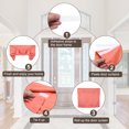 thumbnail image 6 of Uxcell Blackout Door Curtains, French Side Door Window Curtain for Privacy, Glass Door Curtain for Patio Front Door Curtain Tie Up Shade, White, 26" x 28", 1 Panel, 6 of 7