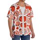 thumbnail image 2 of Balery Hand Drawn Tomatoes Camisa Casual de Manga Corta con Botones para Hombre, Texturizada, Estilo Cubano, para Playa, Verano-X-Large, 2 of 5