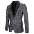 thumbnail image 3 of Hombres S Glitter Lentejuelas Un Botón Vestido Chaqueta Traje Blazer Abrigo Esmoquin Tops-, 3 of 4