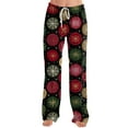 thumbnail image 4 of Resicozy Christmas Pajama Bottoms for Women Soft Wide Leg Lounge Pants Comfy Drawstring Trendy Fall Long Pajamas Pants Multicolor L, 4 of 7