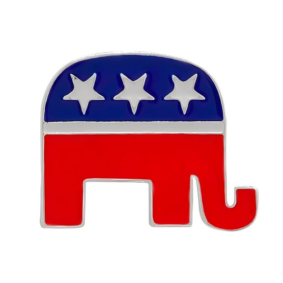 Patriotic Republican Elephant Pins