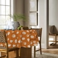 thumbnail image 3 of Fall Tablecloth 60×60 Inch Round, Orange Pumpkin Autumn Harvest Washable Seasonal Table Cover for Party Picnic Dinner Decor, 3 of 6