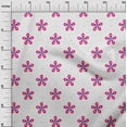 thumbnail image 3 of oneOone Tissu Velours Rose Fuchsia à Fleurs pour Robe Tissu Imprimé au Mètre 58 Pouces de Large, 3 of 4