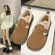 thumbnail image 2 of Zapatos de felpa para mujer, otoño e invierno, moda, suela suave, sin cordones, forro polar, cálidos, acolchados de algodón, zapatos Boken de talla grande, 2 of 4