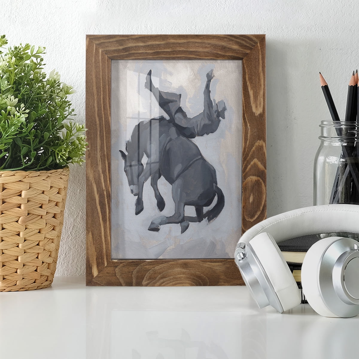 Getting Pitched II - Framed Print w/glass - Walnut