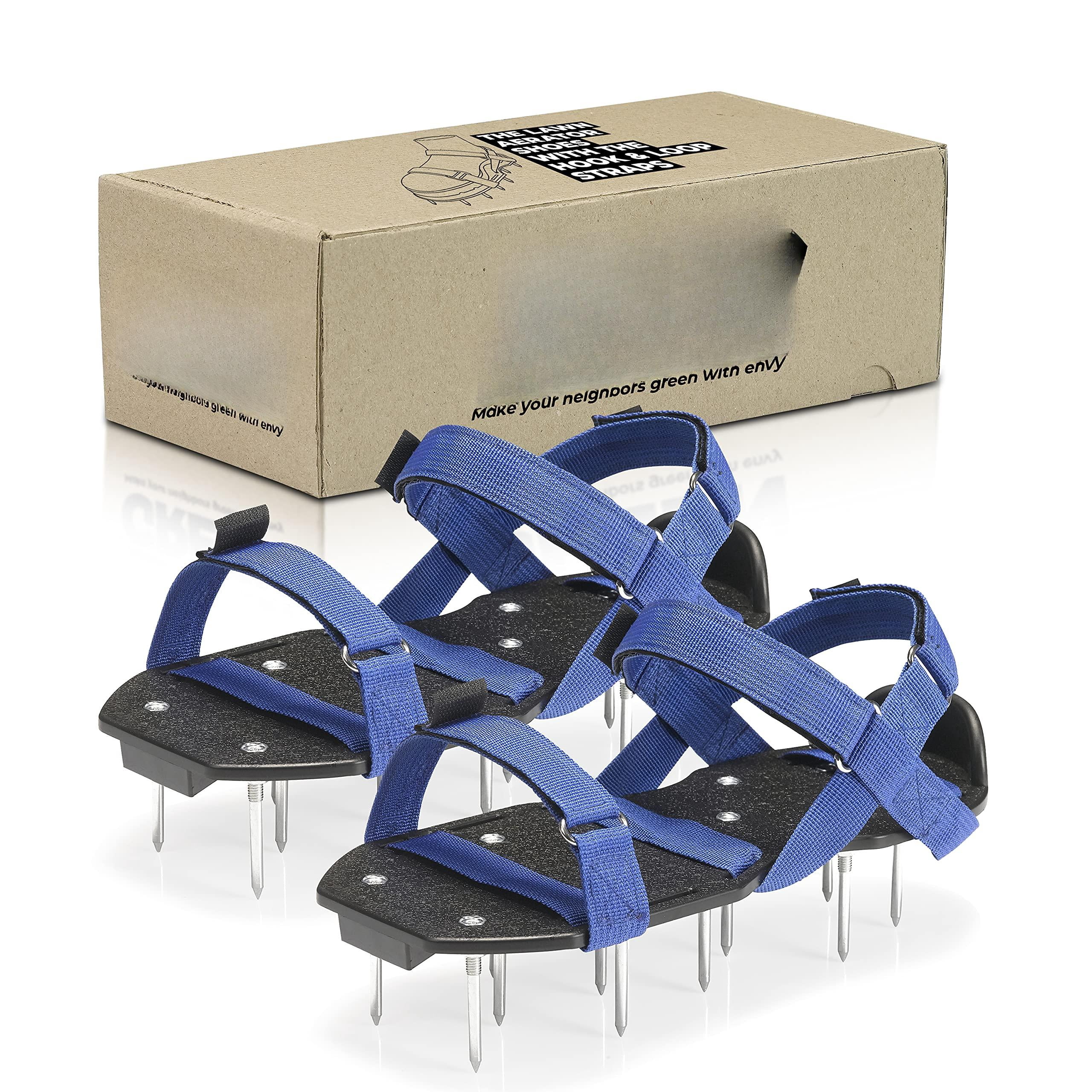 Lawn Aerator Shoes - Ready-to-use  Pre-assembled One-size-fits-all Gardening With X-strap Spike For And Yard Tools By Envygreen