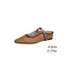 thumbnail image 5 of Sandalias Casuales de Cuña de las Mujeres Tejidas Mary Jane Mules, Sandalias Cerradas Del Dedo Del Pie de las Mujeres Apuntando el Dedo Del Pie Hueco Fuera, 5 of 9
