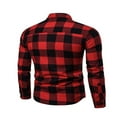 thumbnail image 2 of POINTERTECK Chemises Décontractées à Carreaux pour Hommes Flanelle Chemises à Carreaux Rouges Homme Chemise à Manches Longues Homme Chemises à Carreaux en Coton, 2 of 2