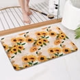 thumbnail image 4 of Beige Sunflower Letter Pattern Bathroom Rugs Mat,Non Slip Microfiber Bathroom Rug,Rubber Backing,Soft Bathroom Mats for Bathroom Floor,Tub and Shower,17x27in(43x68cm), 4 of 5
