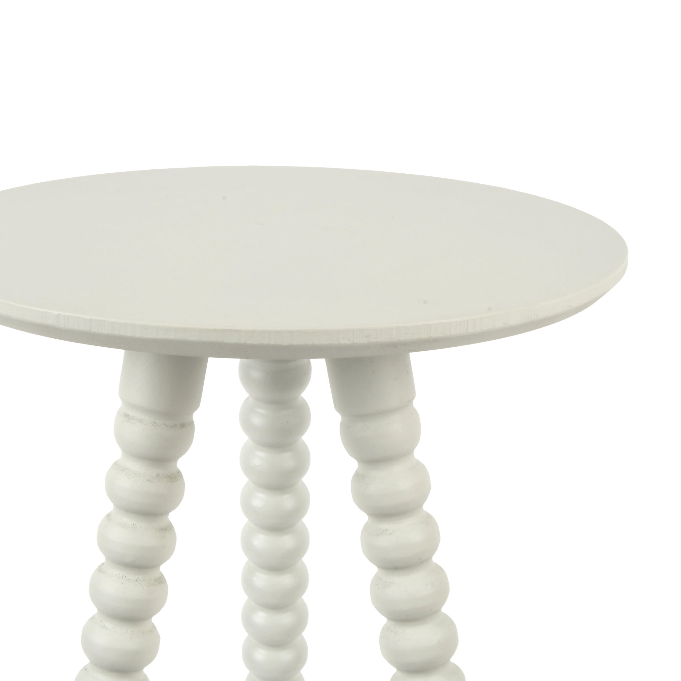 Décor Therapy Silverwood Allison Compact Round Accent Table with Turned Legs, Sea Glass