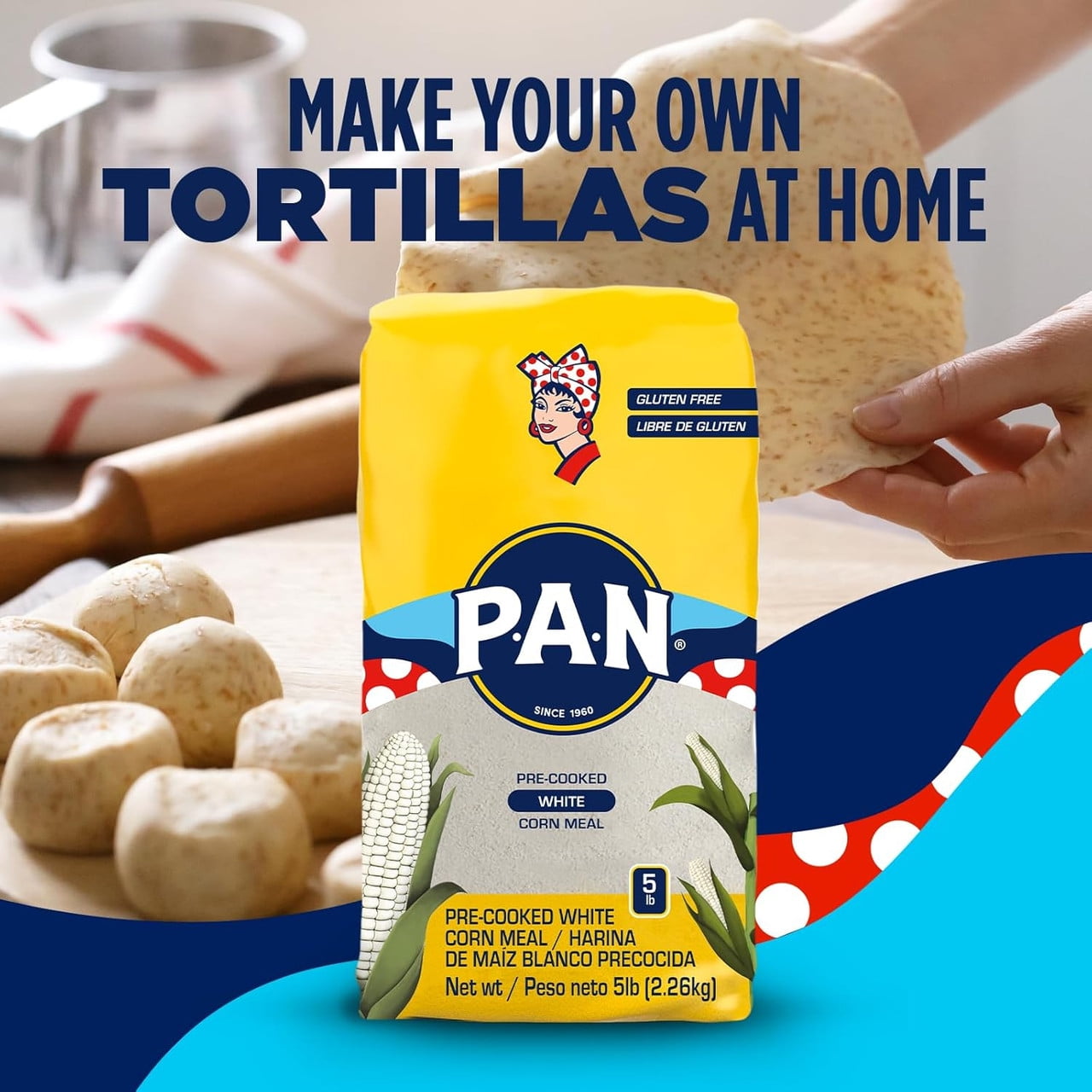 PAN White Corn Meal, Pre-Cooked Corn Flour for Arepas, Gluten Free & Kosher  Certified, 2.26kg / 5 lbs Bag - Walmart.ca