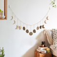 thumbnail image 3 of Jiibva Gold Moon Phase Metal Wall Hanging, Celestial Garland Art for Bedroom and Garden Decor, 3 of 7