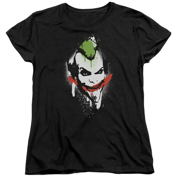 Batman Arkham City Spraypaintile S/S Women's T-Shirt Black