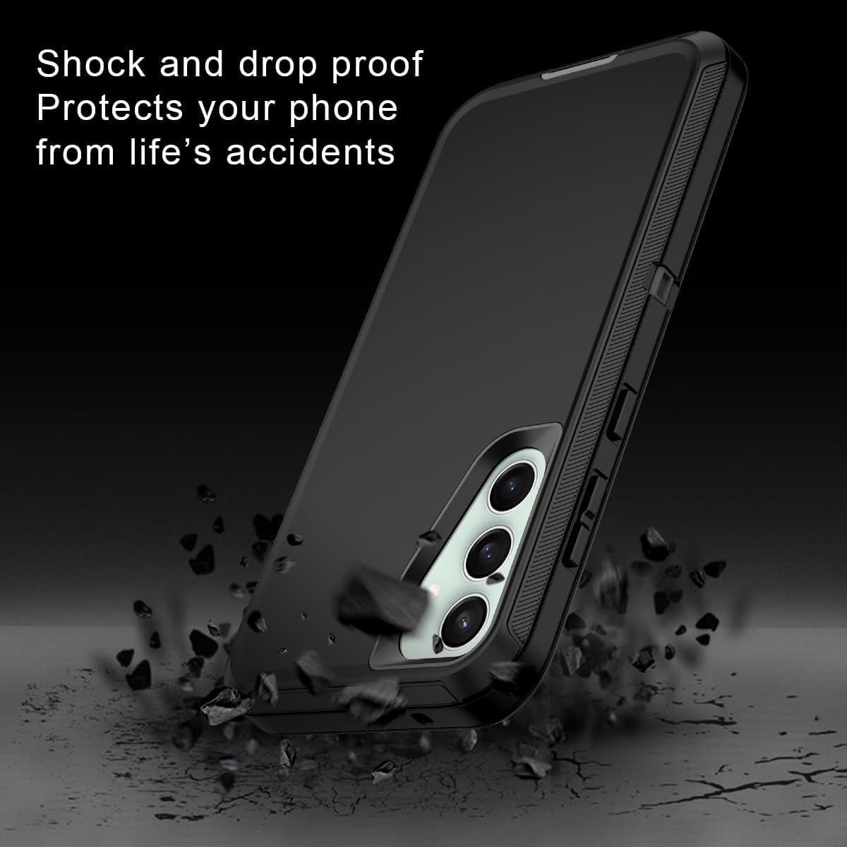 Designed for Samsung Galaxy S21 Heavy Duty Case, Triple Layer Protection Shockproof Dropproof Dustproof Anti-Scratch Phone Case Cover for Samsung Galaxy S21,Black