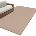 thumbnail image 2 of Brown Area Rugs 2.7x5 for Living Room, Farmhouse Solid Brown Color Modern Art Non Slip Washable Rug Runner, Low Pile Indoor Floor Carpet Mat Bathroom Rugs for Bedroom, Kids Room, 2 of 9